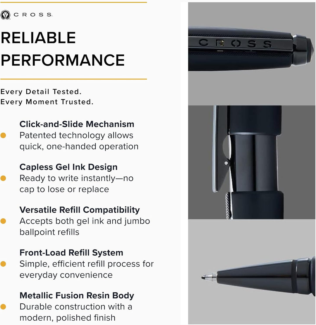 Cross Edge Rollerball (Strichstärke M, Schreibfarbe: schwarz, nachfüllbar, inkl. Premium Geschenkbox