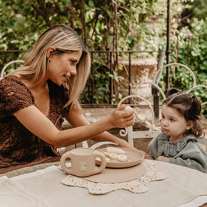 Suavinex, Kindergeschirr Set, Baby-Essensset Mit Platzset Rutschfest + Teller + Schale + Tasse + Löf
