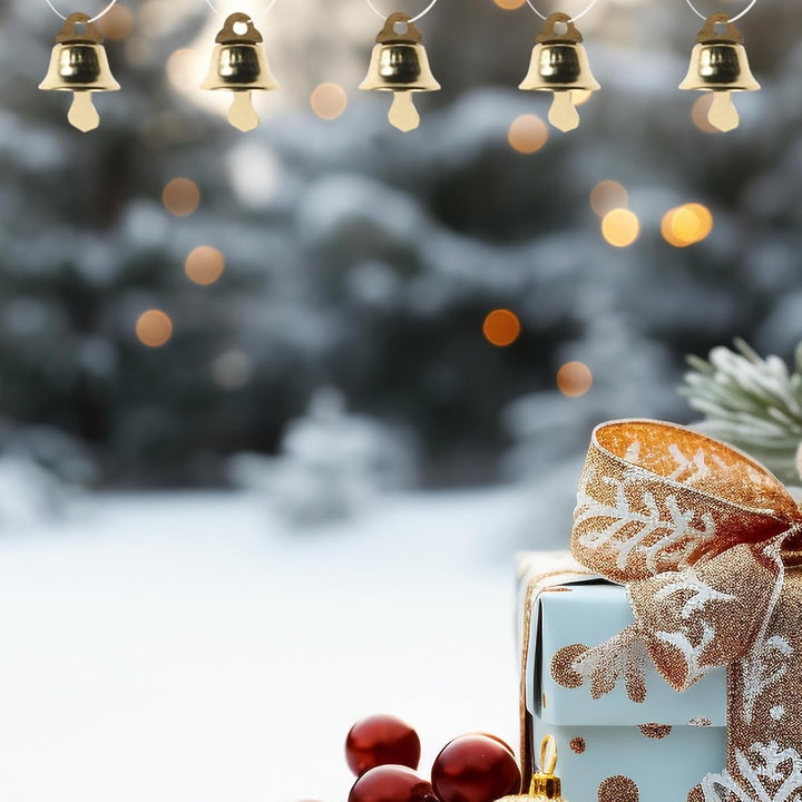 Operitacx 120 Stück Jingle Bells Gold Glöckchen Zum Basteln Kleine Weihnachtsglöckchen Metall-Bastel