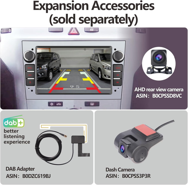 LXKLSZ Autoradio kompatibel mit Carplay/Android Auto für OPEL Antara Zafira Corsa Vivaro Combo mit 7
