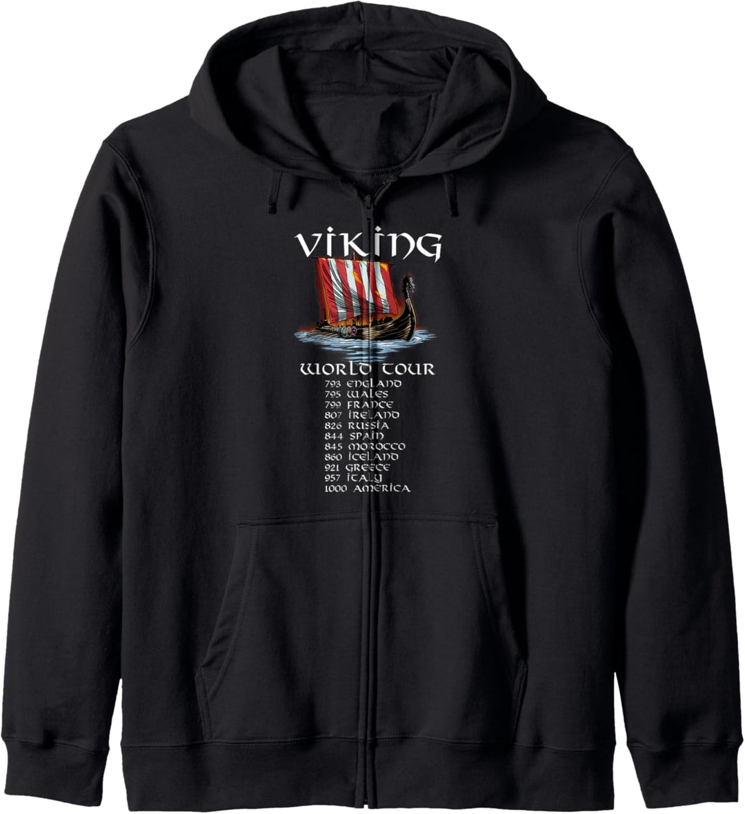 Viking World Tour - Norse Longship - Nordic Maritime History Kapuzenjacke
