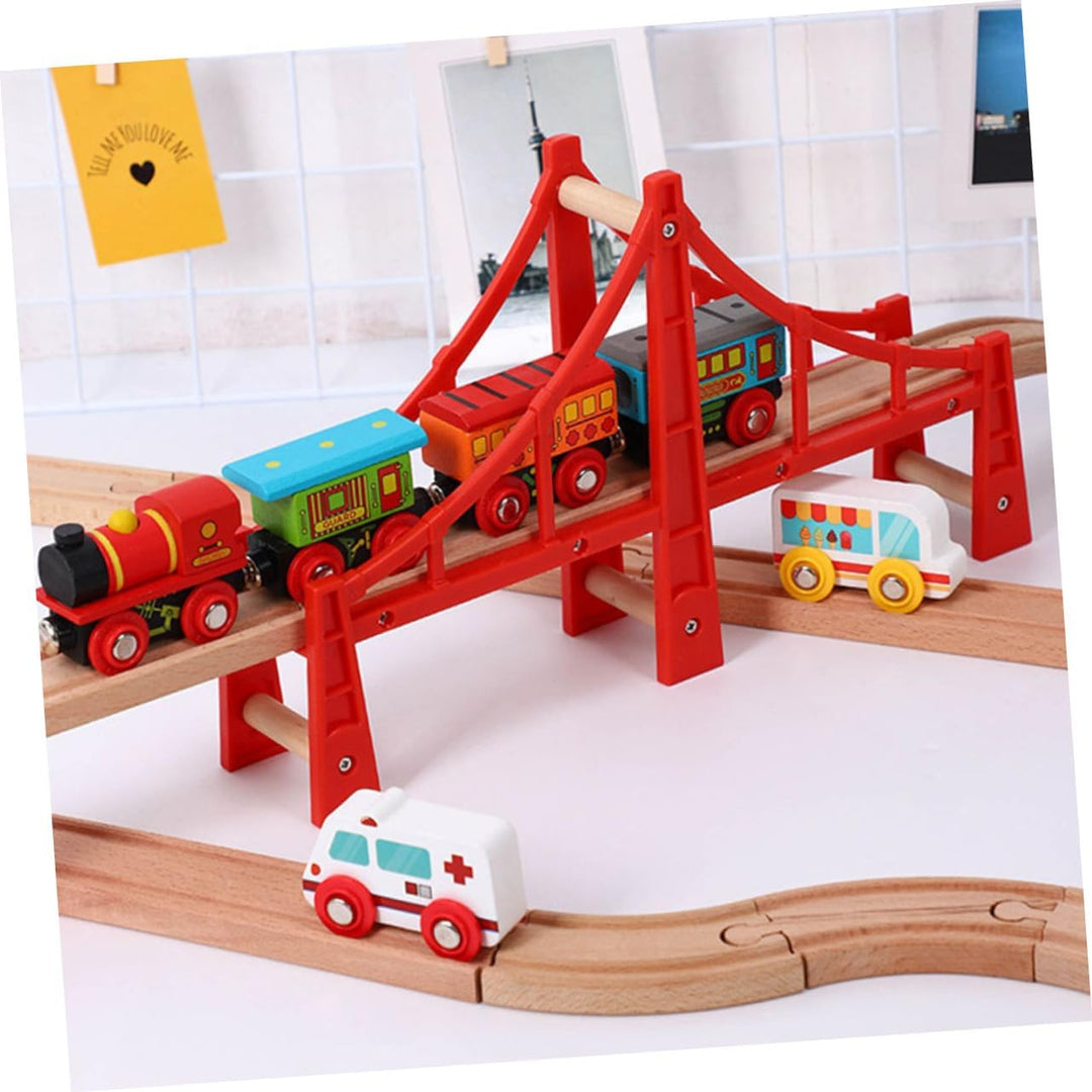 STOBOK 2stücke Holzspielzeug Für Eisenbahn Kompatibel Mit Holzschienen Fördert Spiel Für Mädchen Um