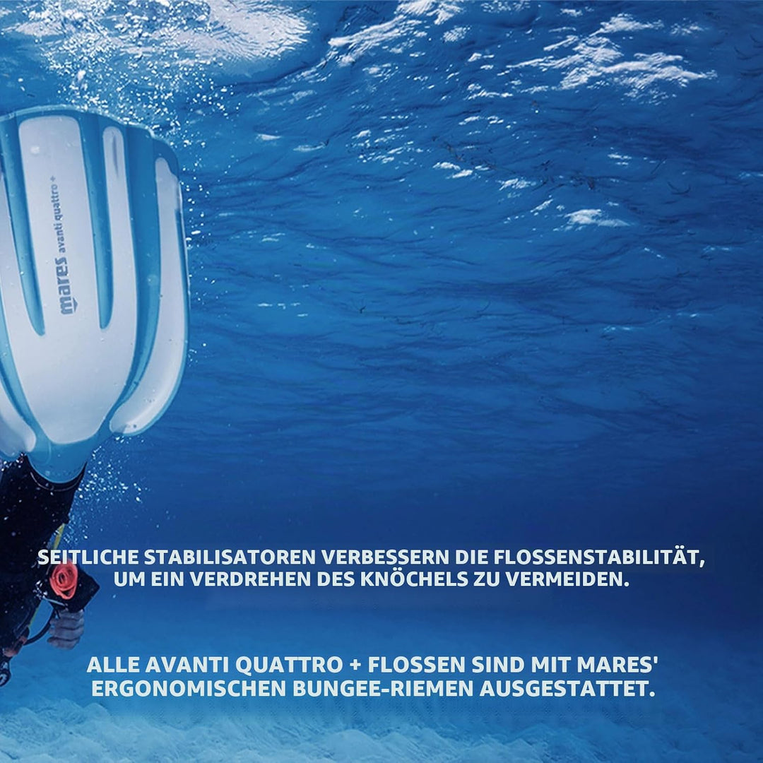 Mares Fins Avanti Quattro + Flossen Mit Riemen XL Gelb, XL Gelb