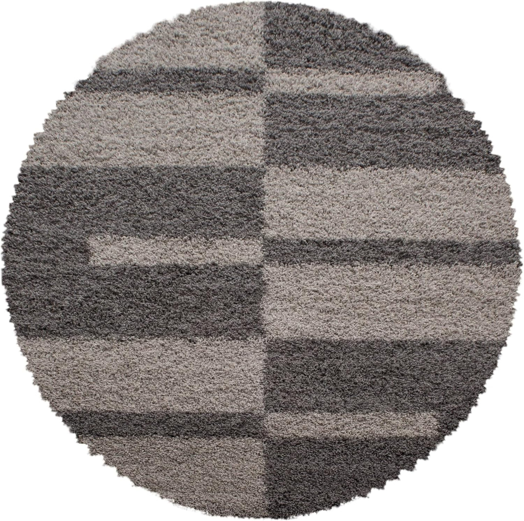 Hochlfor Rund Teppich Wohnzimmer Kariertes Design Schlafzimmer Esszimmer Flur Läufer Küche Weicher L