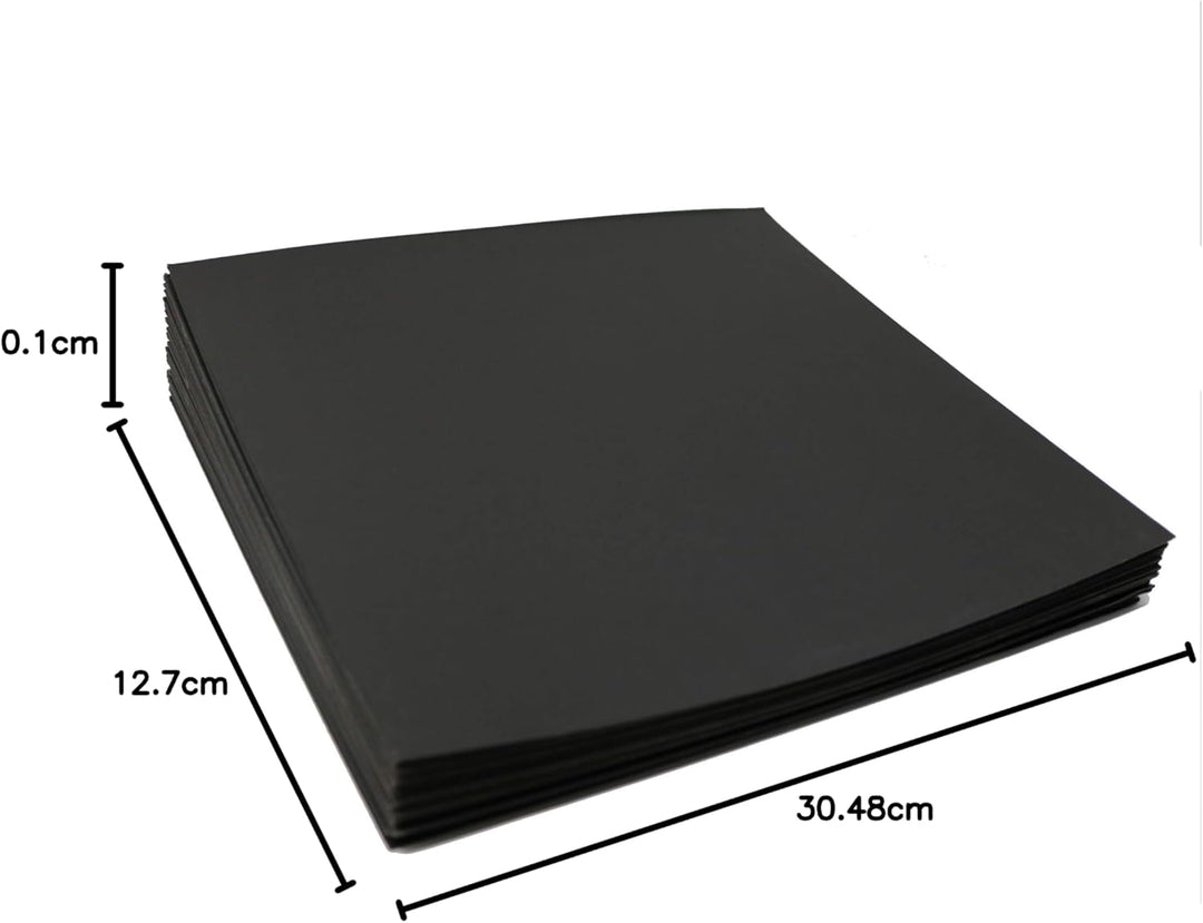 BIG FUDGE Pro Blank Schallplatten Hüllen - 12" x Schwarz - 20 Vinyl LP Schutzhüllen 400 g/m² - Kompa