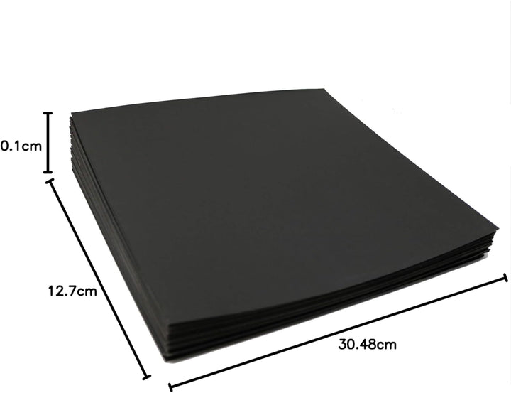 BIG FUDGE Pro Blank Schallplatten Hüllen - 12" x Schwarz - 20 Vinyl LP Schutzhüllen 400 g/m² - Kompa