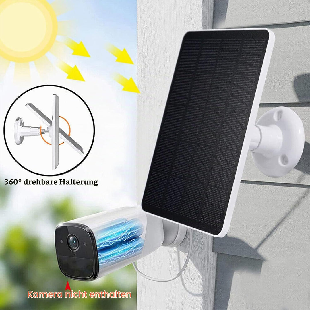 Solarpanel für Kamera, Kamera-Solarpanel-Ladegerät Typ C Ausgang 10W Cam-Akkuladegerät für Geräte