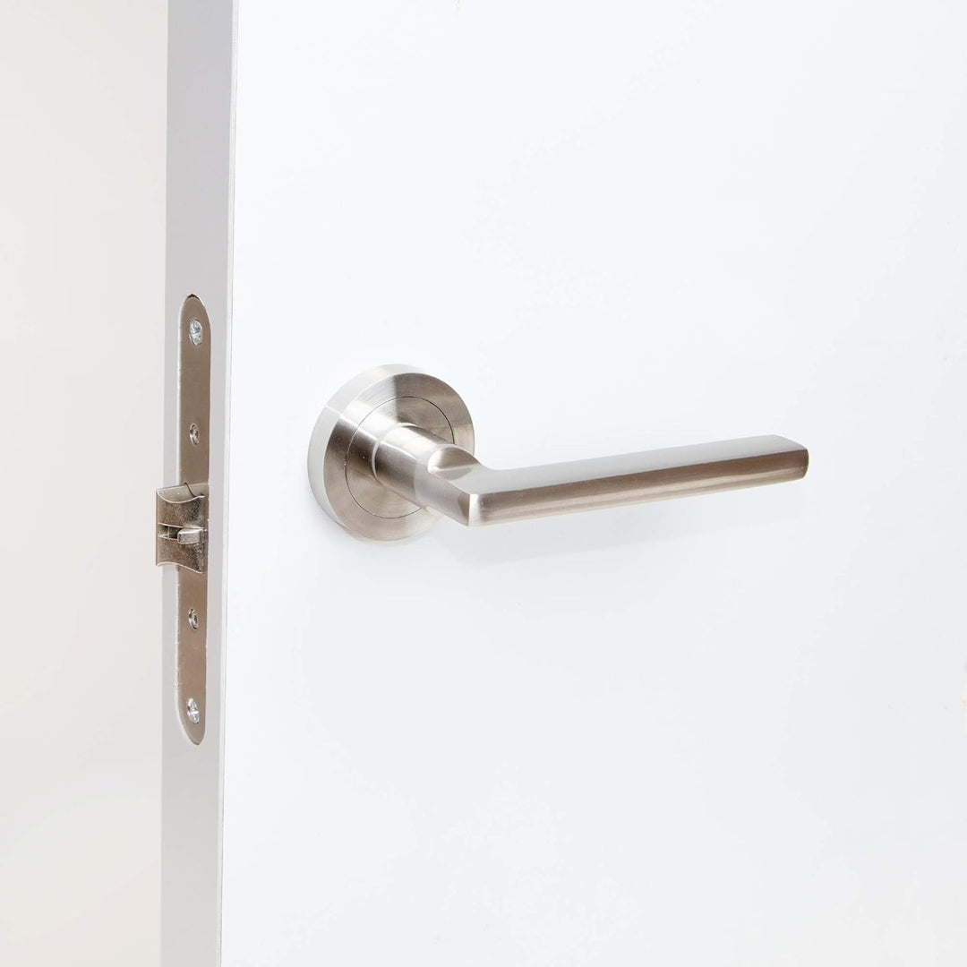 Emuca - Türgriffe für Innenttüren, 5-fach Türgriff-Set mit Rosetten für Zimmertüren D.50 mm, Alumini