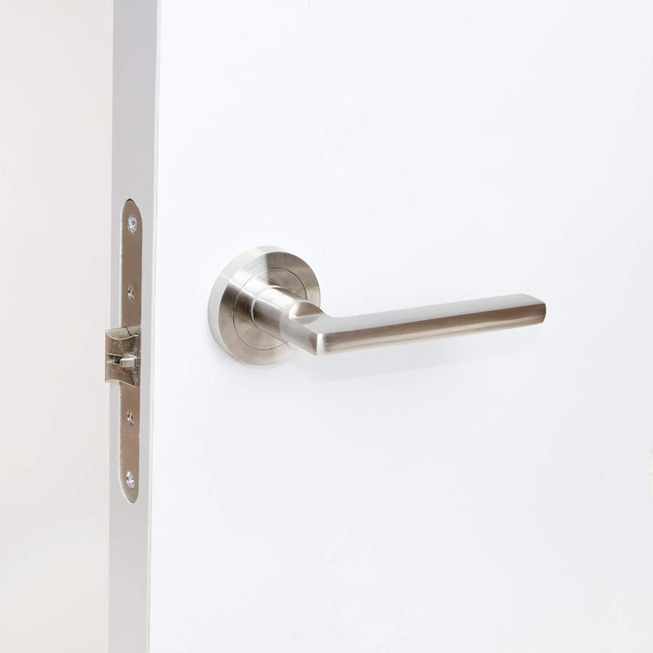 Emuca - Türgriffe für Innenttüren, 5-fach Türgriff-Set mit Rosetten für Zimmertüren D.50 mm, Alumini
