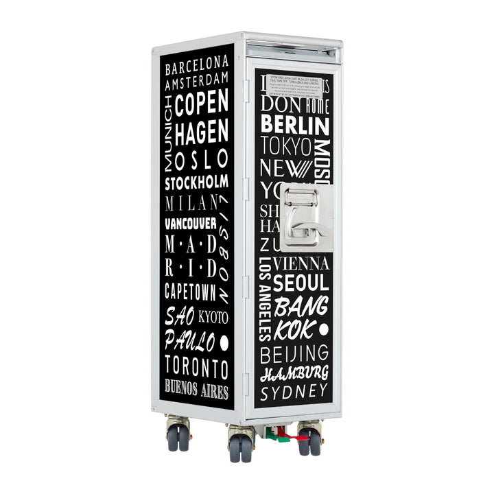 VanDeBord Airline Trolley Cosmopolitan Neu Schwarz (Originaltür), Original Flugzeugtrolley, Flugzeug