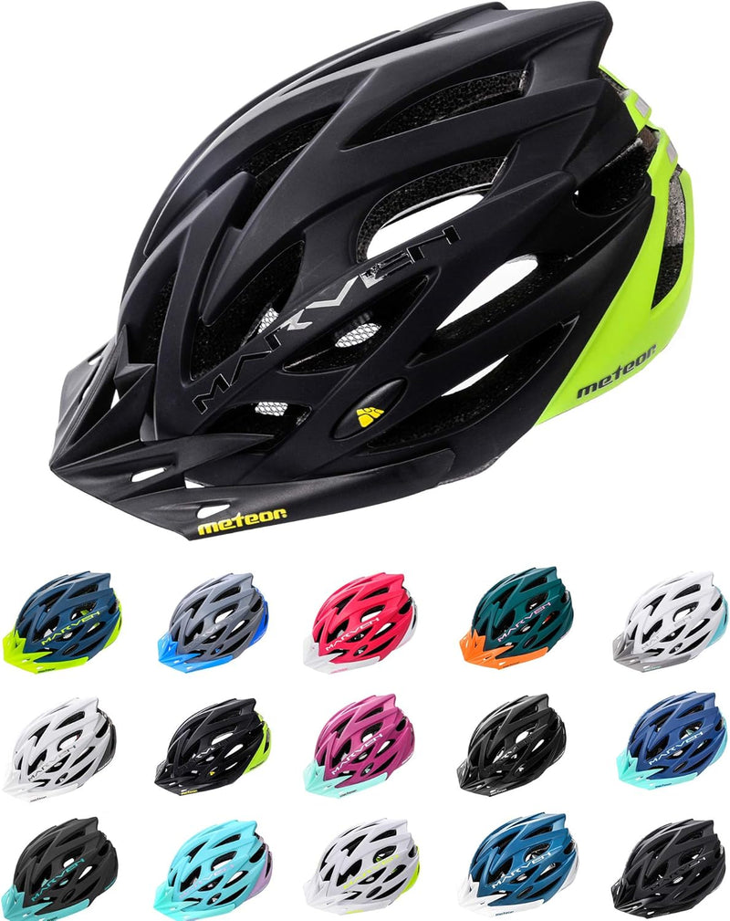 meteor® Marven Fahrradhelm Herren Damen Kinder-Helm MTB rollerhelm mädchen kinderfahrradhelm für Dow