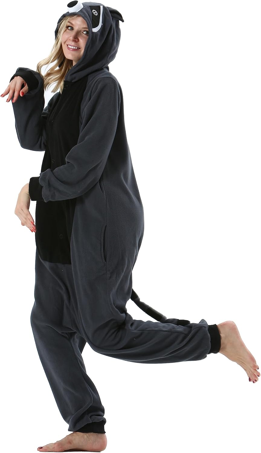 AKAAYUKO Faschingskostüme Tiere Onesie Damen Karneval Kostüm Pyjama Herren Halloween Jumpsuit Schlaf