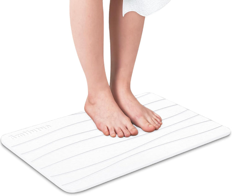 Amilutuo Badematte Stein, Diatomite Stone Bath Mat, rutschfeste Stein Badematte, Badematte Stein Sch