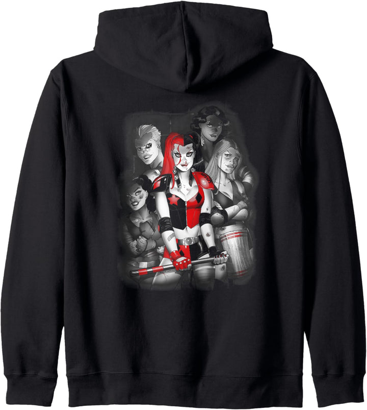 Harley Quinn Bad Gals Black & White Kapuzenjacke