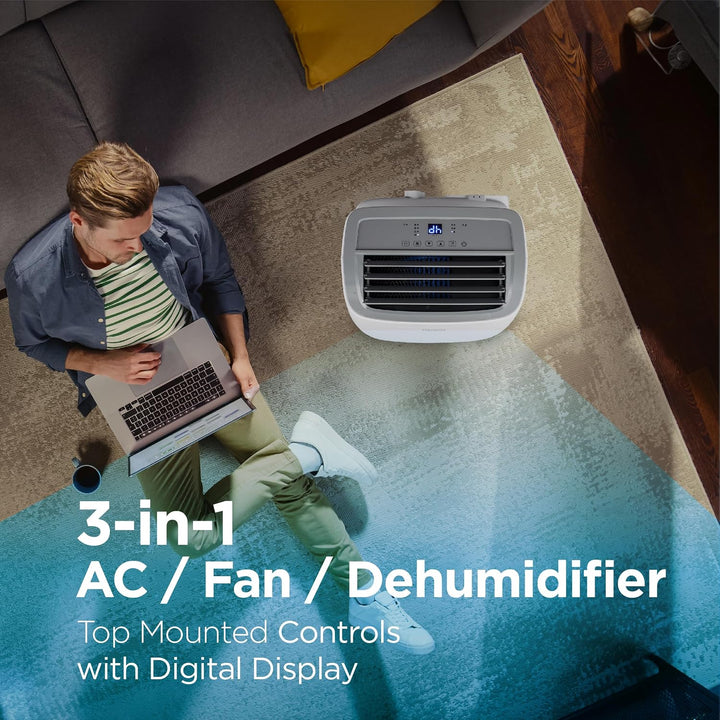 BLACK+DECKER 8.000 BTU Tragbare Klimaanlage mit Fernbedienung, weiss