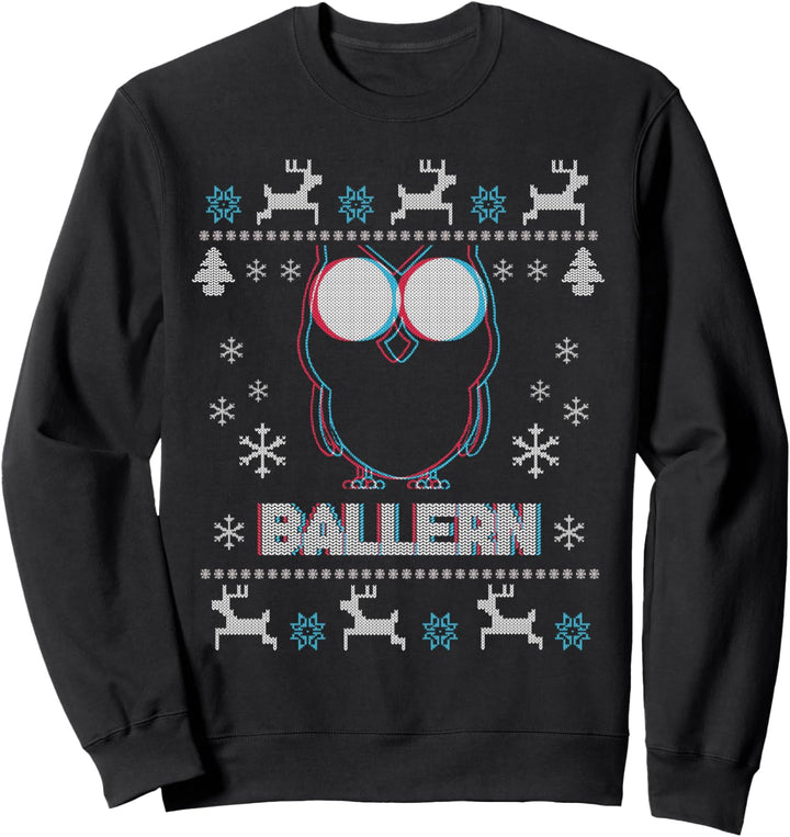 Ballern Rave Eule Ugly Christmas Sweater Geschenk Sweatshirt