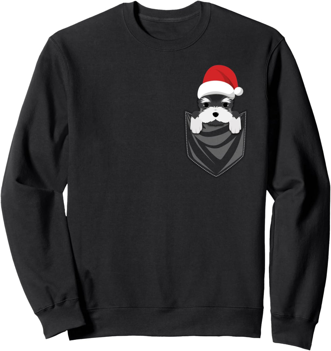 Tasche Grafik Schnauzer Lustiger Hund Weihnachten Geschenk Sweatshirt