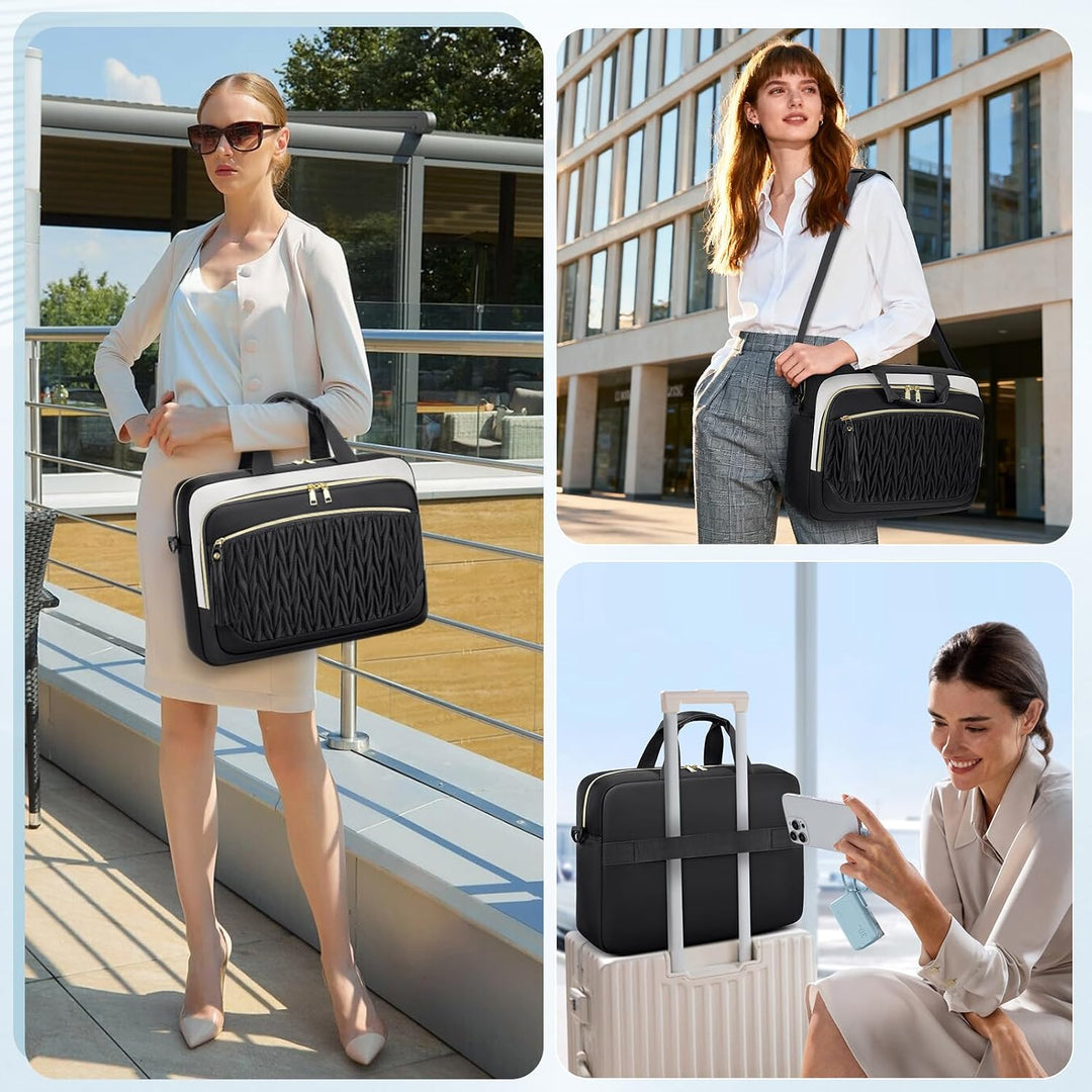 RAINSMORE Laptoptasche 17,3 Zoll für Damen Aktentasche Wasserdichte Arbeitstasche Grosse Lehrertasch