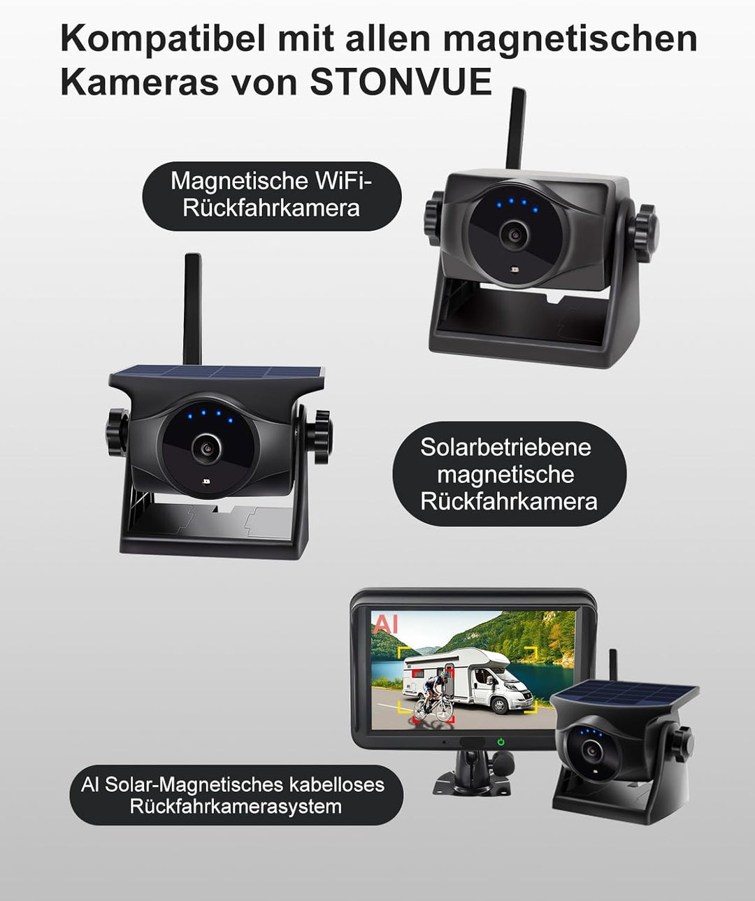 Metallplatte für Magnetische Rückfahrkamera (11,6 × 8 cm) – Für Wohnwagen & Anhänger aus Kunststoff