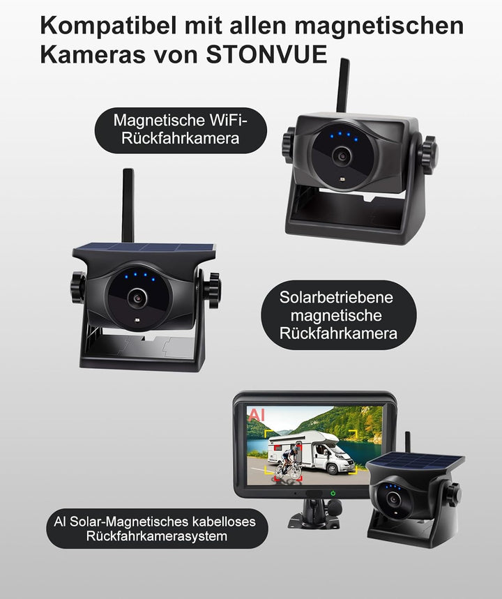 Metallplatte für Magnetische Rückfahrkamera (11,6 × 8 cm) – Für Wohnwagen & Anhänger aus Kunststoff