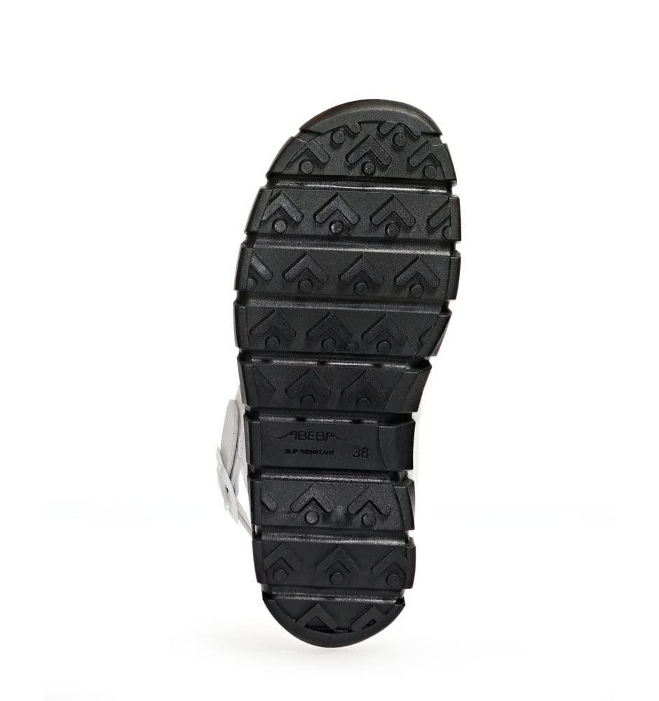 Abeba Clog 7345 - Dynamic Mikrofaser, weiss/schwarz mit atmungsaktivemTextil, zertifiziert 48 EU, 48