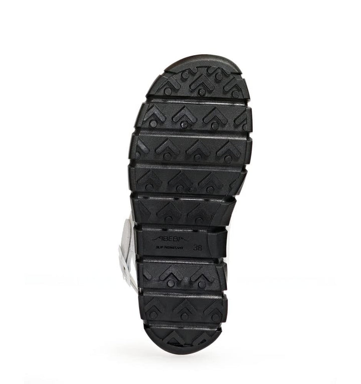 Abeba Clog 7345 - Dynamic Mikrofaser, weiss/schwarz mit atmungsaktivemTextil, zertifiziert 48 EU, 48