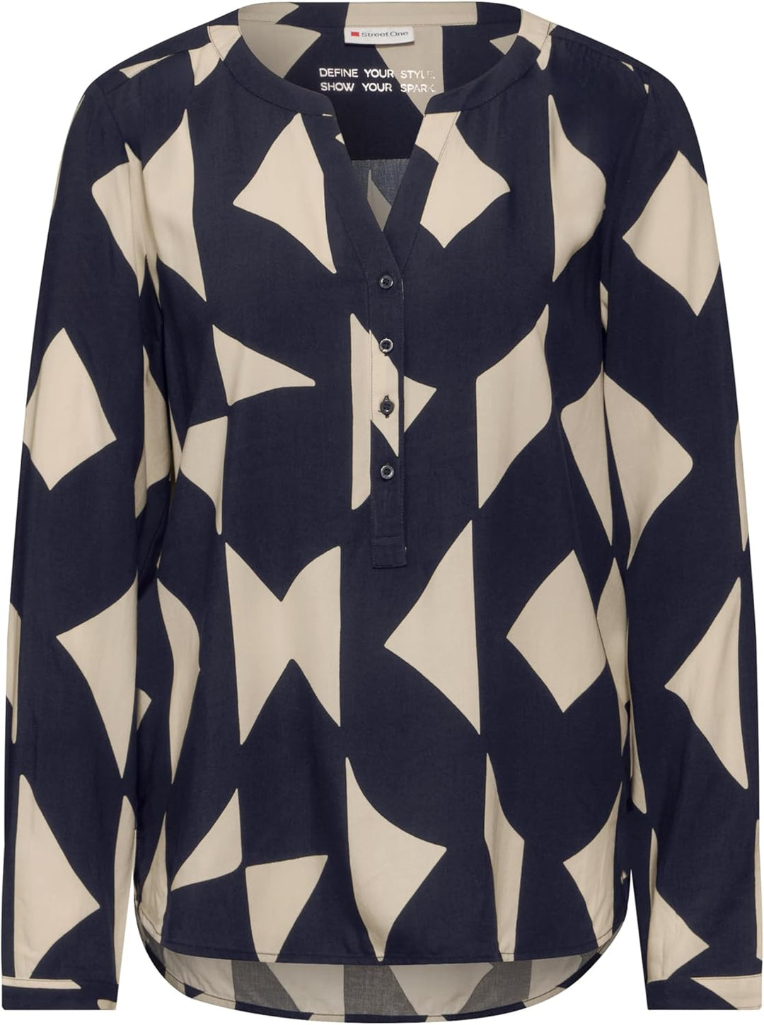 Street One Damen Style Bamika Bluse 36 Night Sky Blue, 36 Night Sky Blue