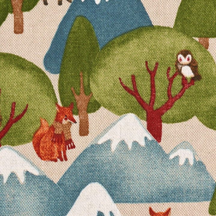 SCHÖNER LEBEN. Zugluftstopper Wald Berge Fuchs Eule Natur grün, Auswahl:120cm Länge ca. 120x15x15cm