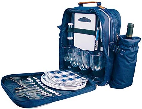 Picknickrucksack aus Polyester für 4 Personen
