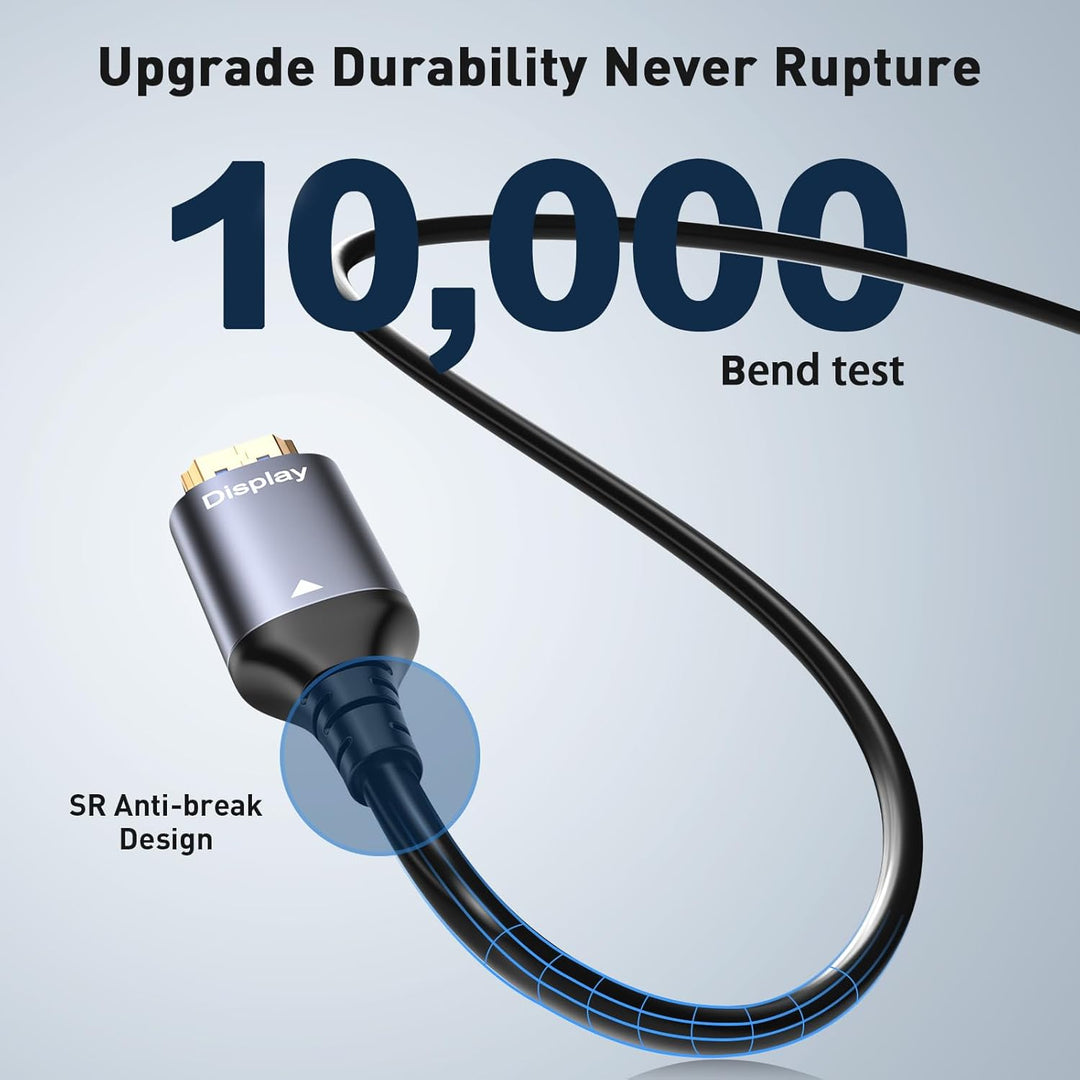 8K HDMI Glasfaserkabel 15M, HDMI 2.1 Kabel 48Gbps Ultra High Speed,In Wall CL3 Rated,AOC 8K@60Hz,4K@