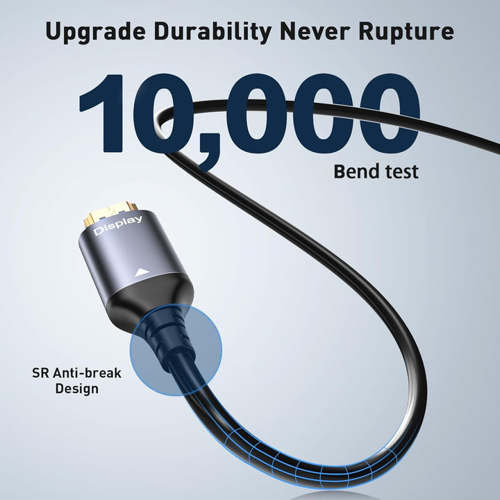 8K HDMI Glasfaserkabel 15M, HDMI 2.1 Kabel 48Gbps Ultra High Speed,In Wall CL3 Rated,AOC 8K@60Hz,4K@