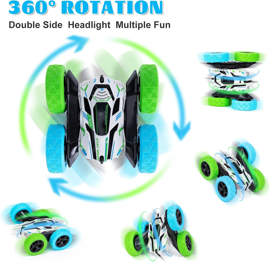 Ferngesteuertes Auto für Kinder RC Stunt Auto 4WD 2.4 Ghz Fernbedienung 360° Flip RC Auto Offroad mi