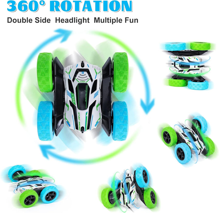 Ferngesteuertes Auto für Kinder RC Stunt Auto 4WD 2.4 Ghz Fernbedienung 360° Flip RC Auto Offroad mi