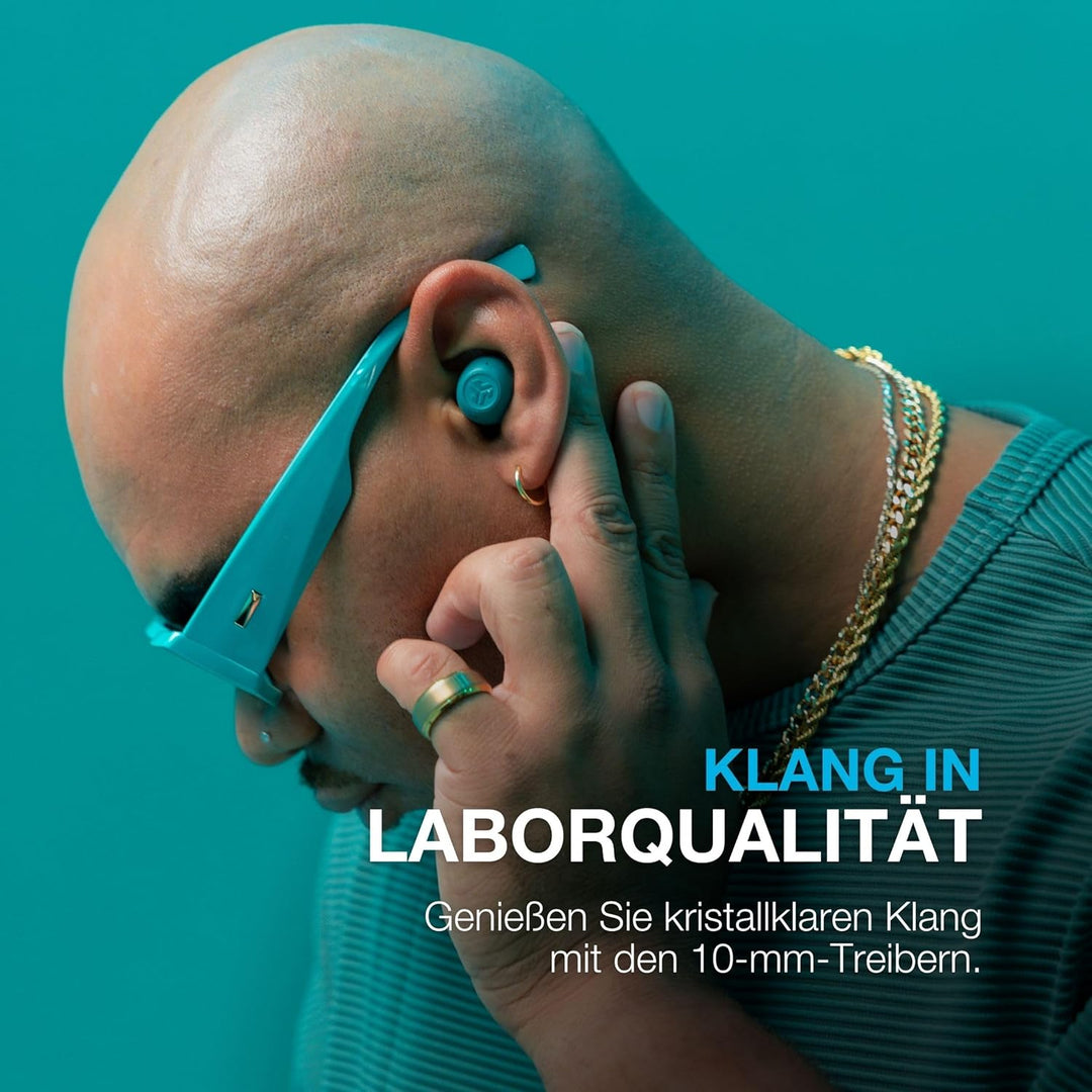 JLab Go Pop ANC In Ear Kopfhörer Bluetooth, Active Noise Cancelling kabellose Kopfhörer 24+ Std. Spi