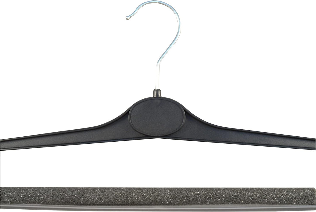 Hosenbügel mit Schaumstoff, 40 cm, schwarz, WS23SCHb, 20 Stück | Kleiderbügel für Hosen, NEU