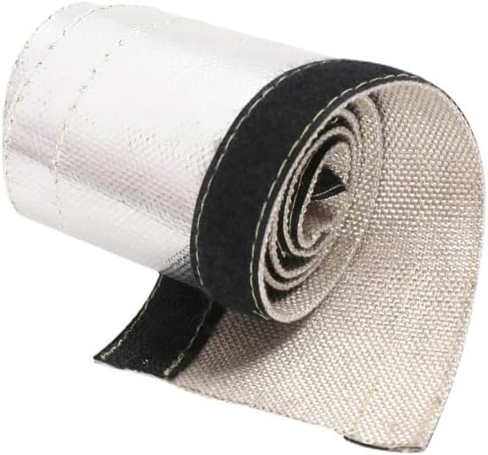 1m Alu-Titan Hitzeschutzschlauch ID 25mm Klettverschluss Heat Sleeve Thermoschutz Isolierschlauch Ka