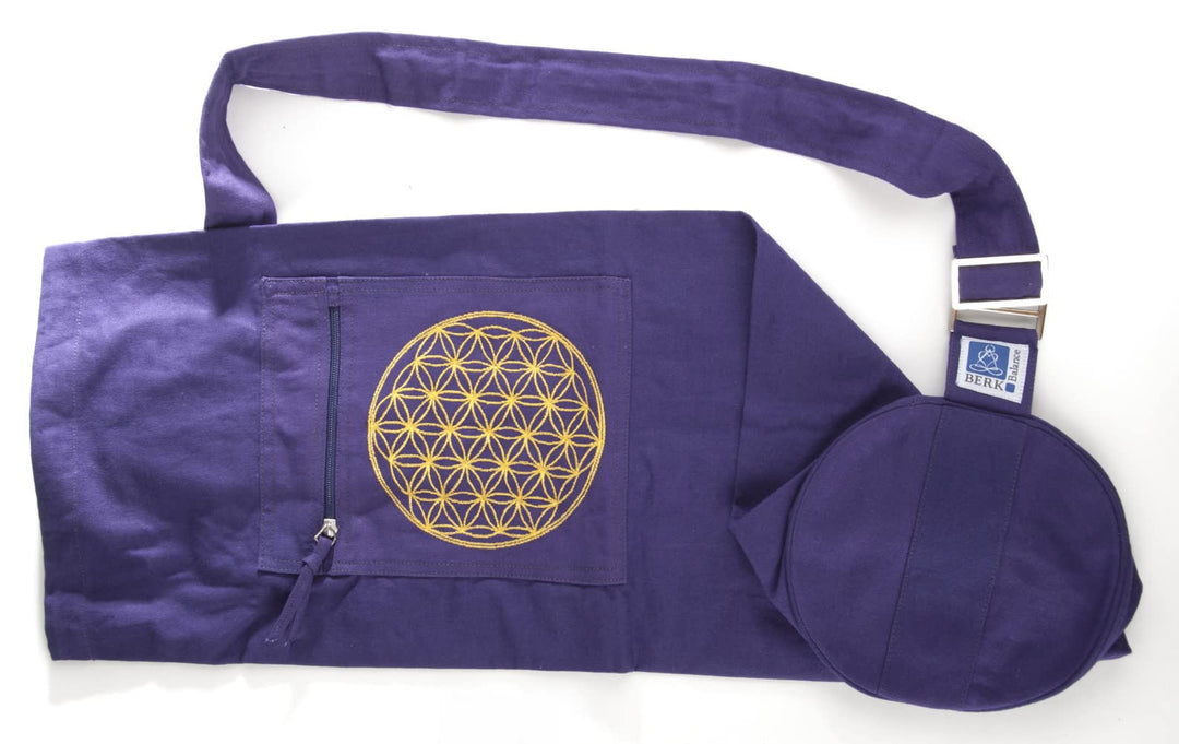 Berk YO-15-LI Meditations-Zubehör - Yoga Tasche mit Blume von Lebens, lila
