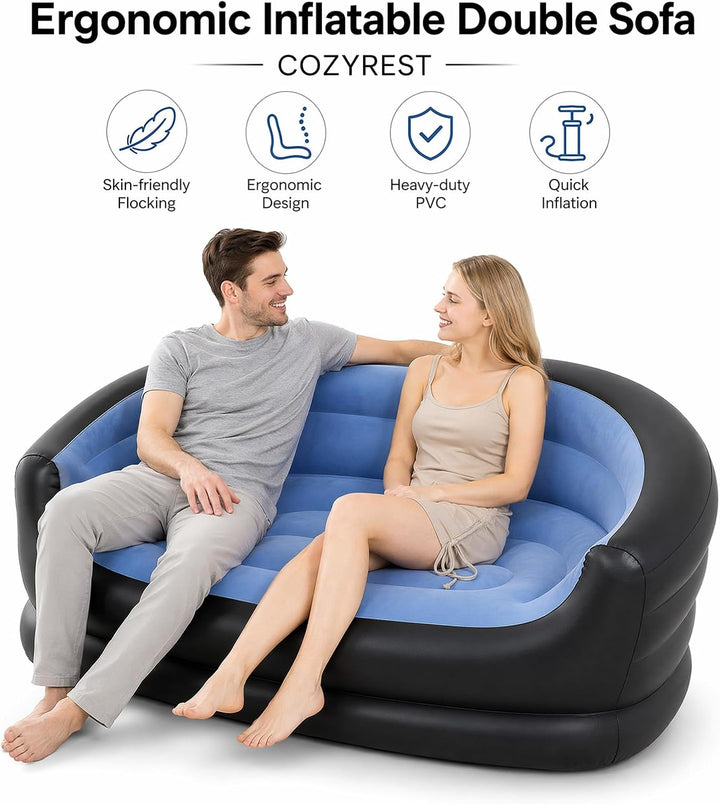 2-Sitzer Aufblasbares Sofa, Aufblasbare Couch, Wasserdichtes Luftsofa Aufblasbares, Couch Aufblasbar