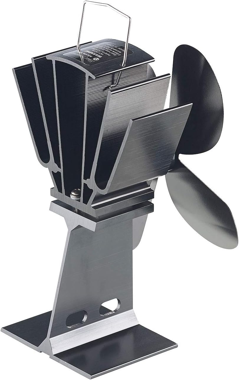 Carlo Milano Ofenlüfter: Stromloser Kaminofen-Ventilator mit 4 Lüfter-Blättern, für 65-345 °C (Wärme