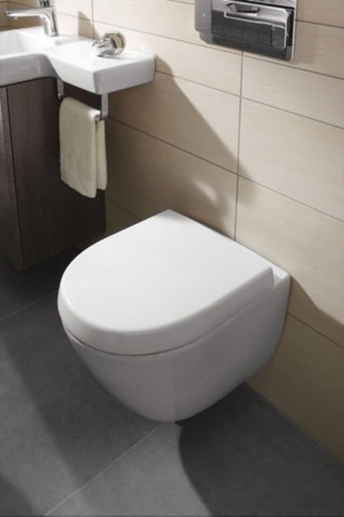 Villeroy & Boch WC-Sitz Subway 2.0 Compact - Toilettendeckel Weiss glänzend mit Absenkautomatik - Ab