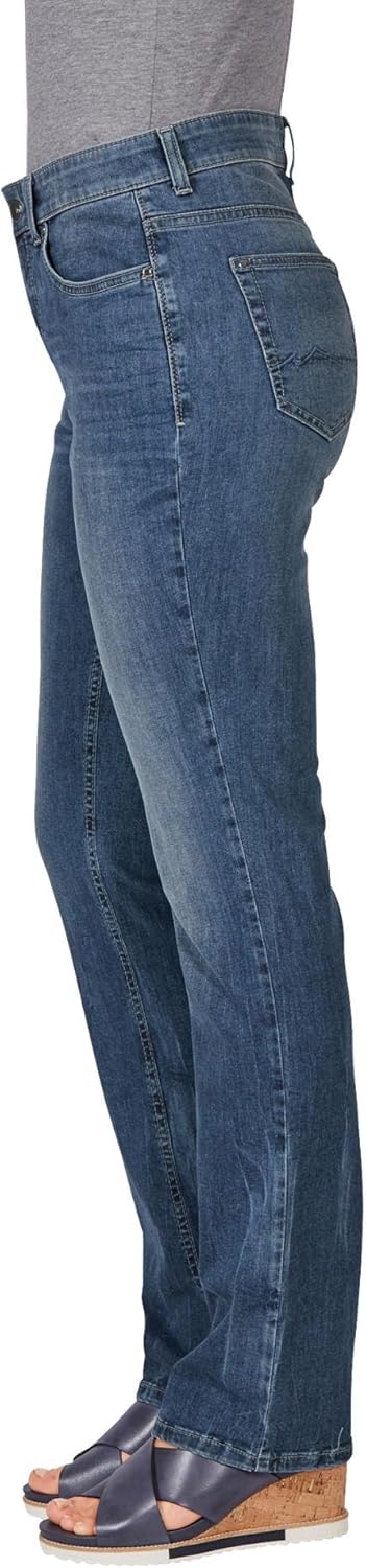 MAC Jeans Damen Jeans Hose Melanie Stretchdenim Grey 34W / 34L Blau (Blau D640), 34W / 34L Blau (Bla