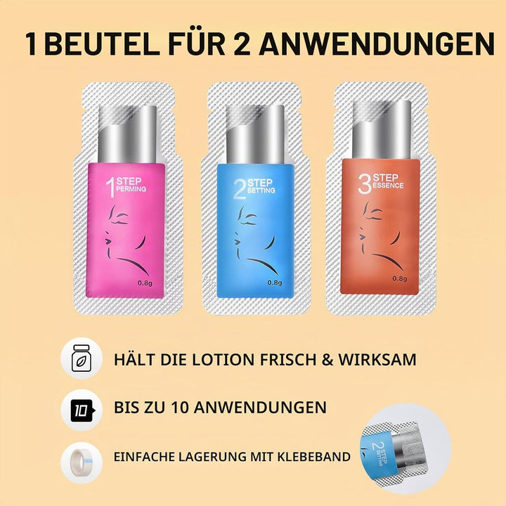 Lomansa Wimpernlifting Set, Lash Lifting Set, 10 Anwendungssäckchen für Wimpernlift und Augenbrauen
