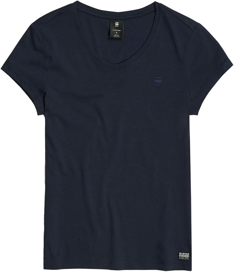 G-Star Damen Eyben Slim V-Neck Top 2.0 XXS Blau, XXS Blau