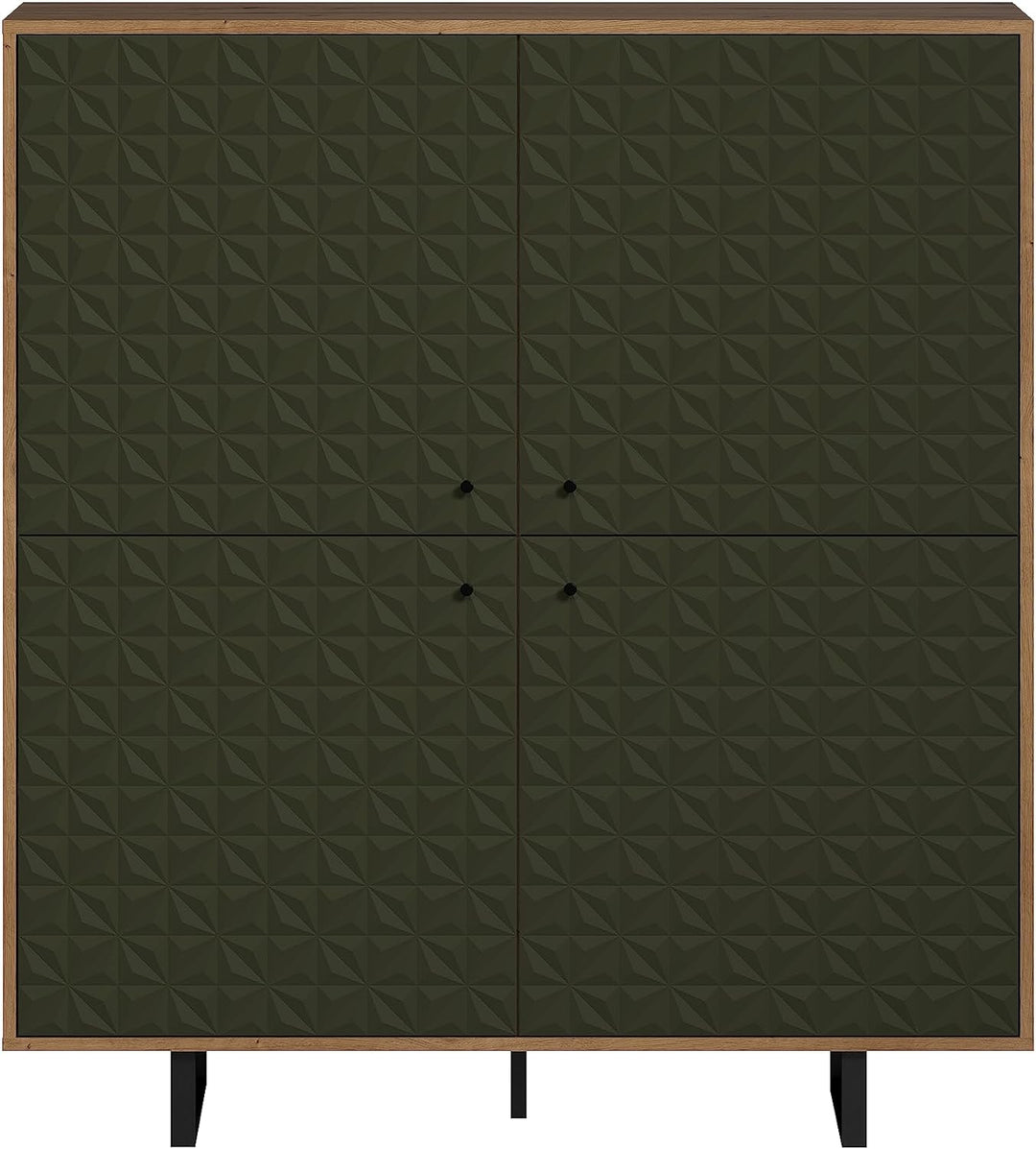 trendteam smart living - 4er Set Türen Highboard - Wohnzimmer - Sentra - Masse 60 x 60 x 2 cm - Farb