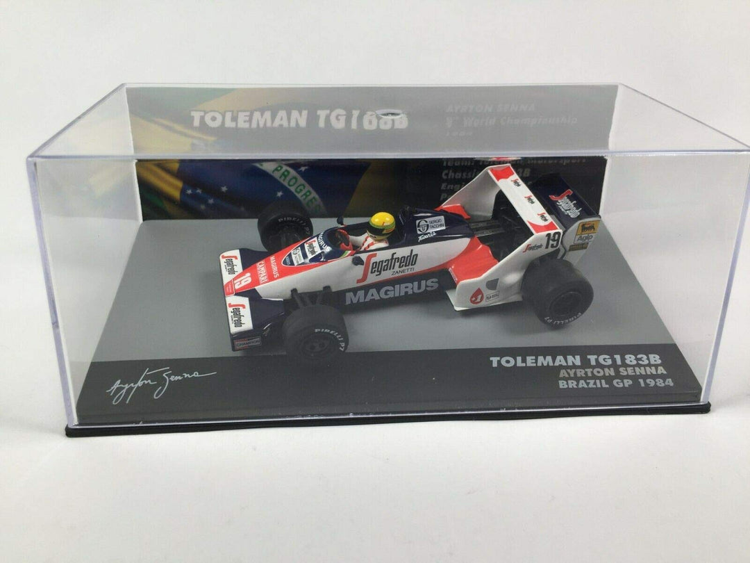 OPO 10 - Auto 1/43 F1 TOLEMAN TG183B Ayrton Senna BRASILIEN GP 1984 (717)