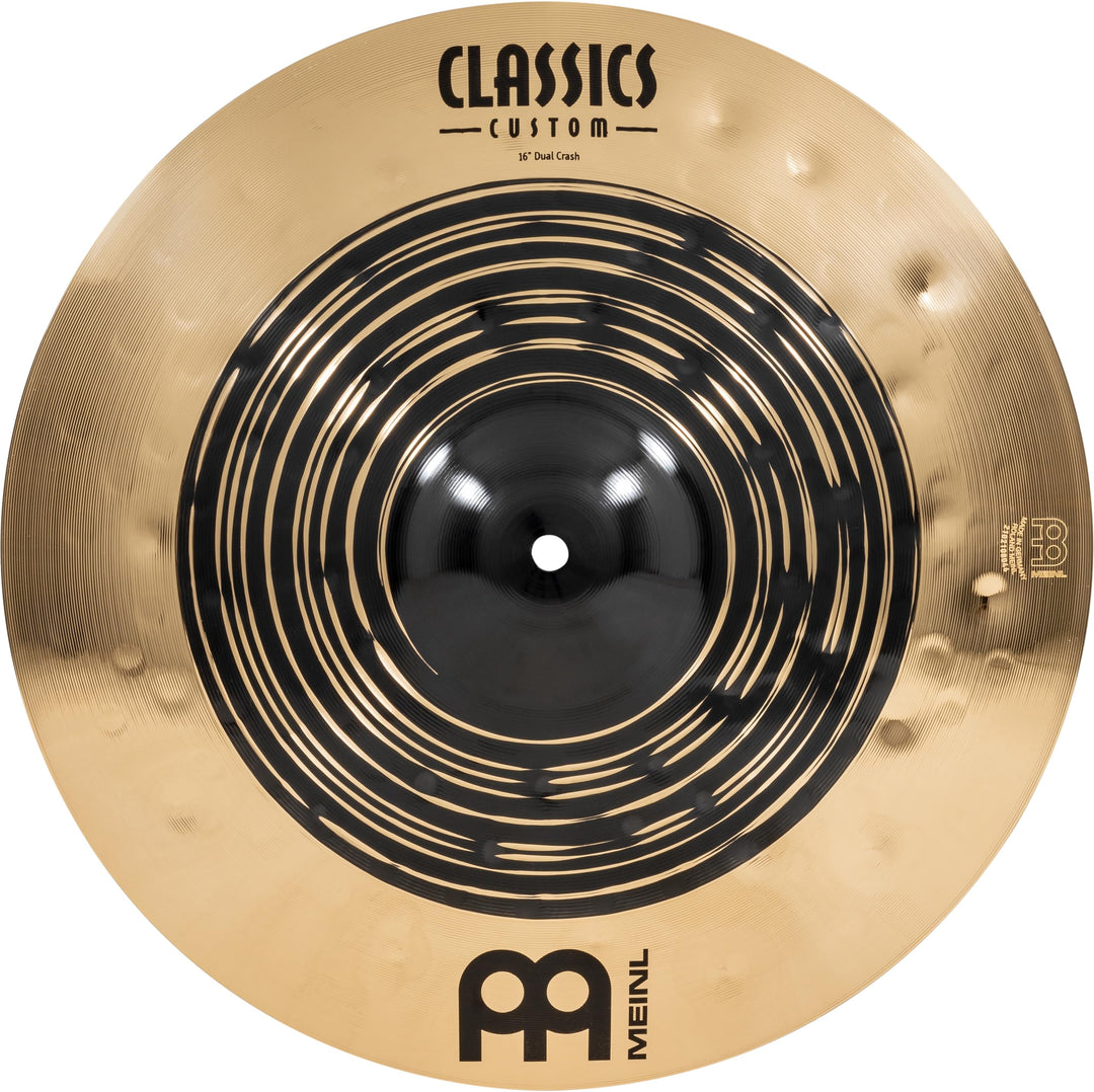 Meinl Classics Custom Dual 16 Zoll Crash (Video) Schlagzeug Becken (40,64cm) B12 Bronze, Dunkles und