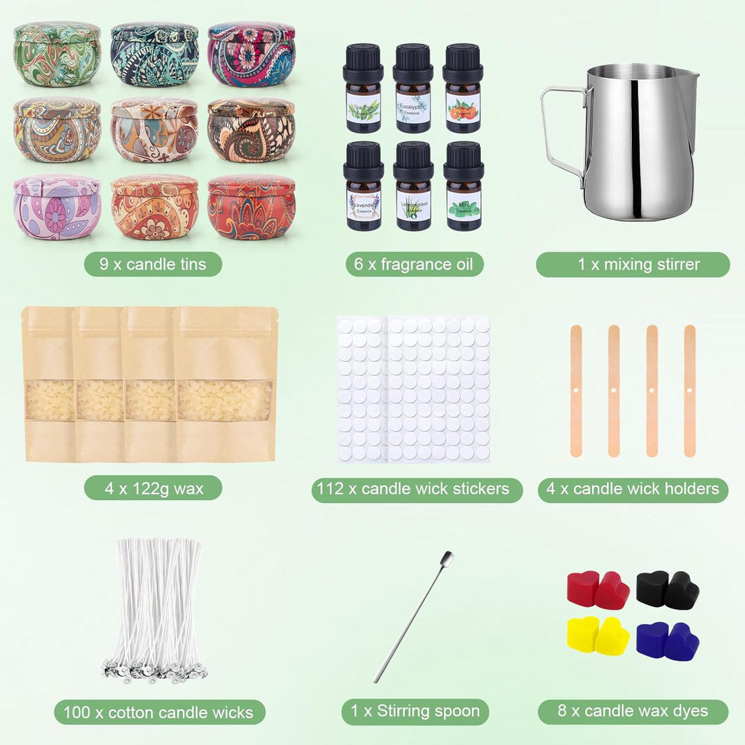 Kerzen Selber Machen Set, Candle Making Kit Kerzenset zum Selbstmachen, DIY Kerzenherstellung Kit Ke