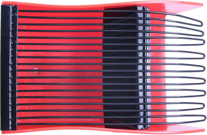 VicBre Beerenpflücker mit Metallkamm Kunststoff Blaubeerschaufel Rechen Rot-Schwarz, Rot