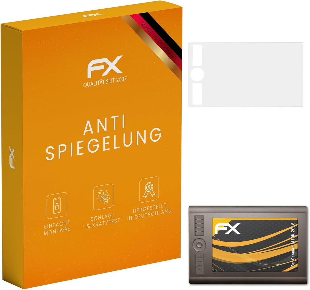 atFoliX Panzerfolie kompatibel mit Gaomon M10K 2018 Schutzfolie, entspiegelnde und stossdämpfende FX