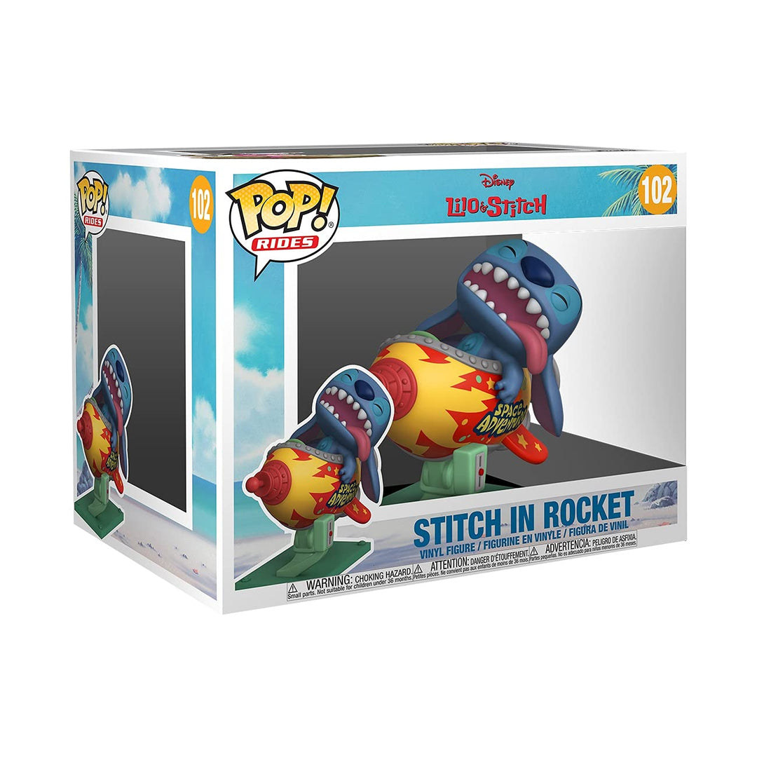 Funko Pop! Rides Super Deluxe: Disney Stitch Rocket - Lilo and Stitch - Vinyl-Sammelfigur - Geschenk